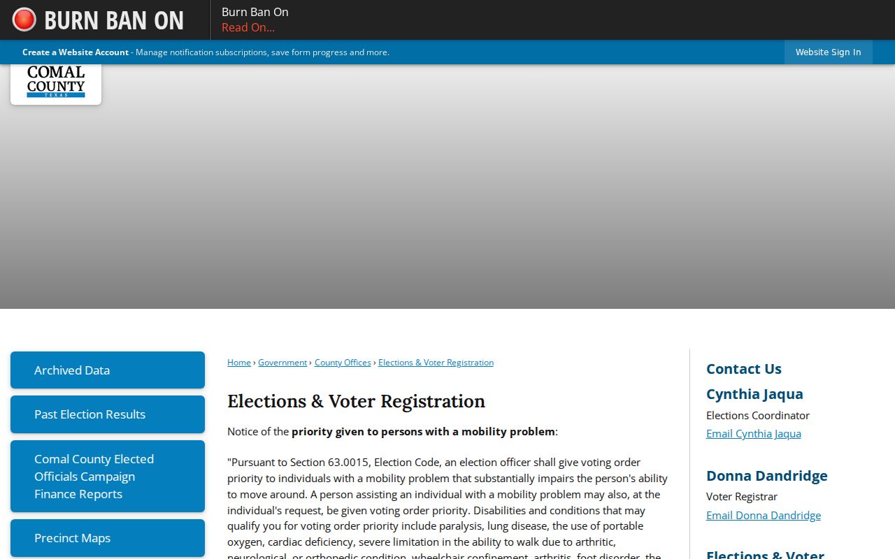New Braunfels resident lookup Comal County elections routing