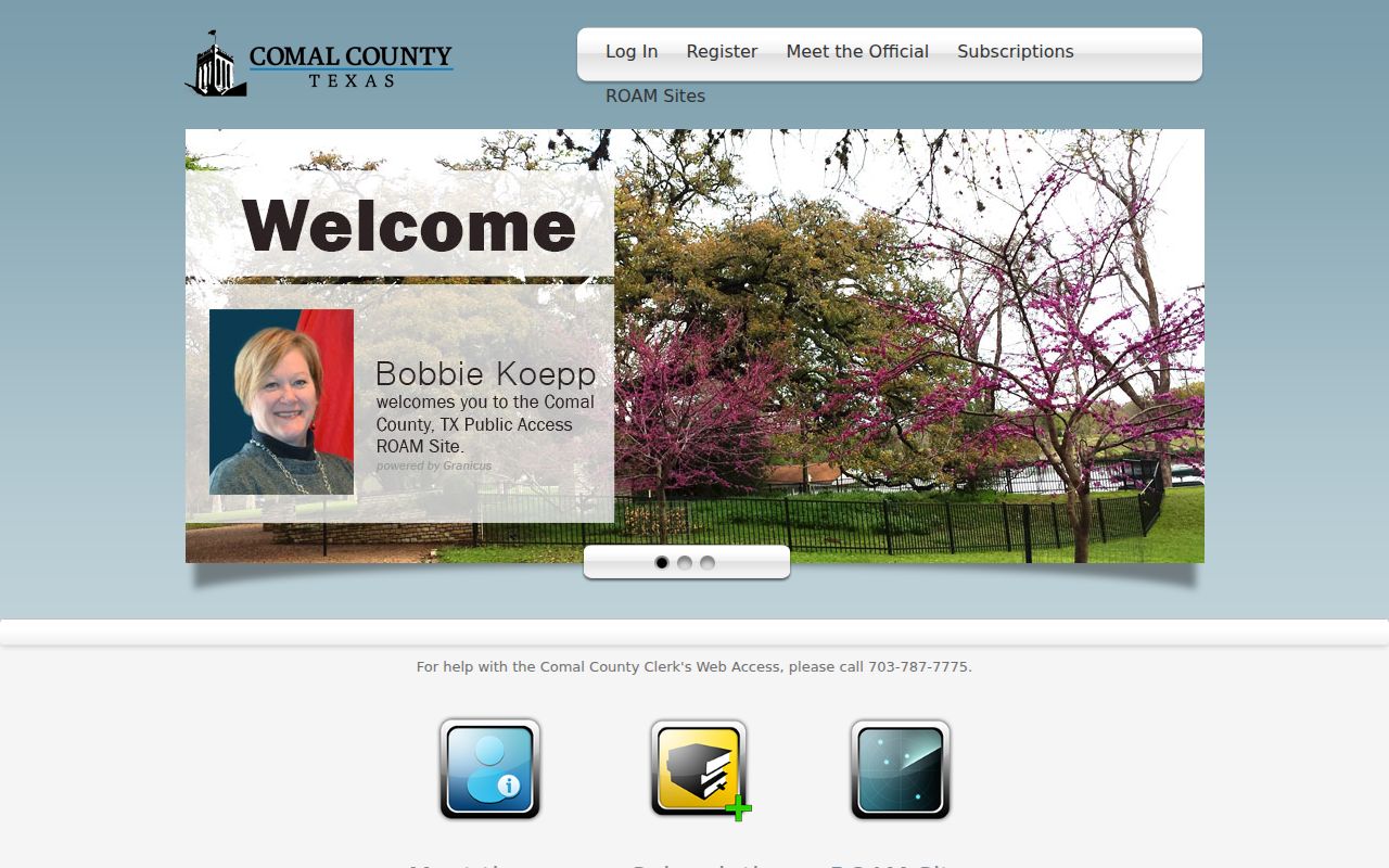 New Braunfels previous residents deed research in the Comal County ROAM portal