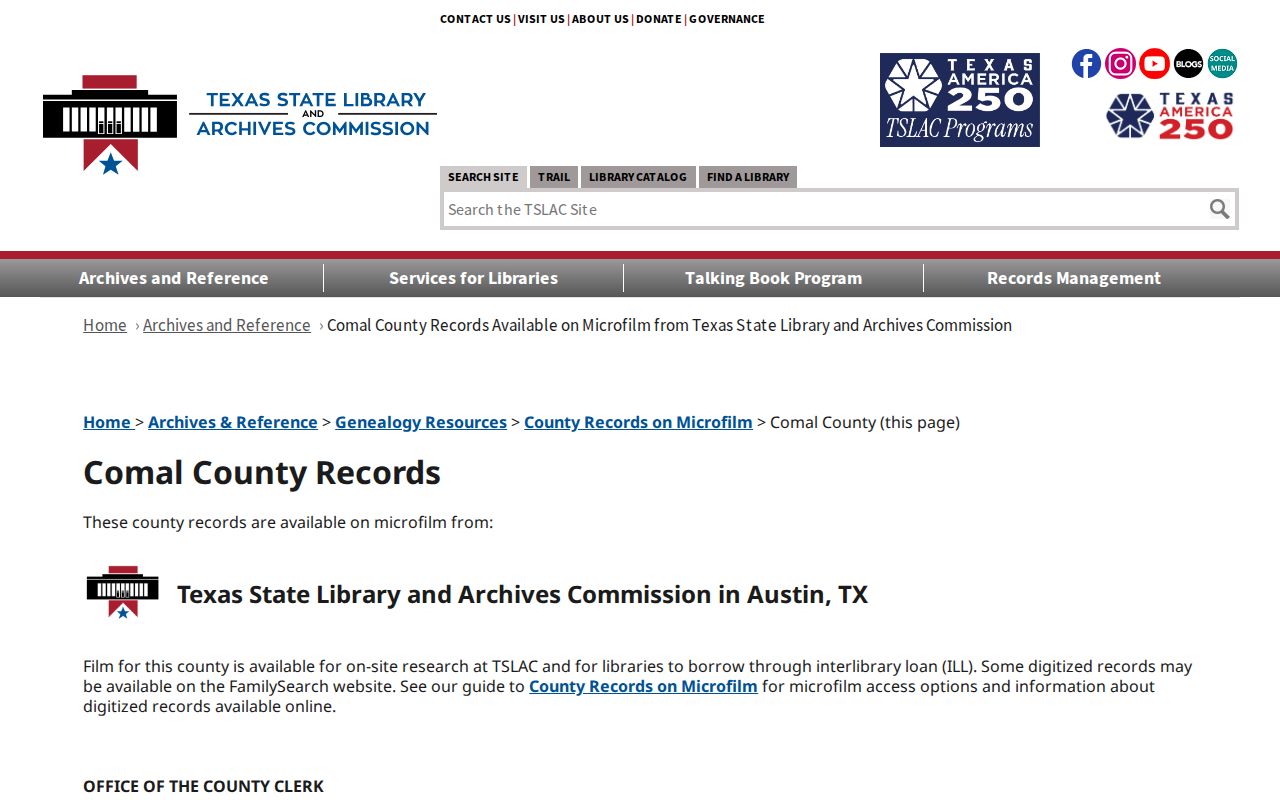 New Braunfels city directory research with TSLAC Comal County microfilm records